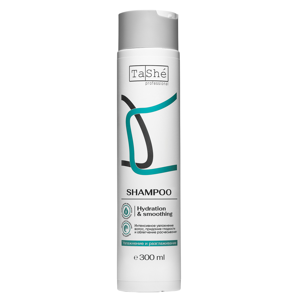 Tashe Professional Shampoo For Hair «Hydration & smoothing», 300 ml